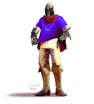 The Knight wearing a T-Shirt (commission)