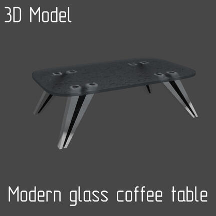 Modern glass coffee table