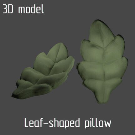 Leaf-shaped pillow