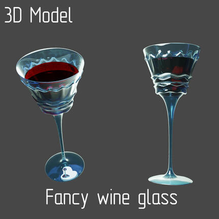 Fancy wine glass
